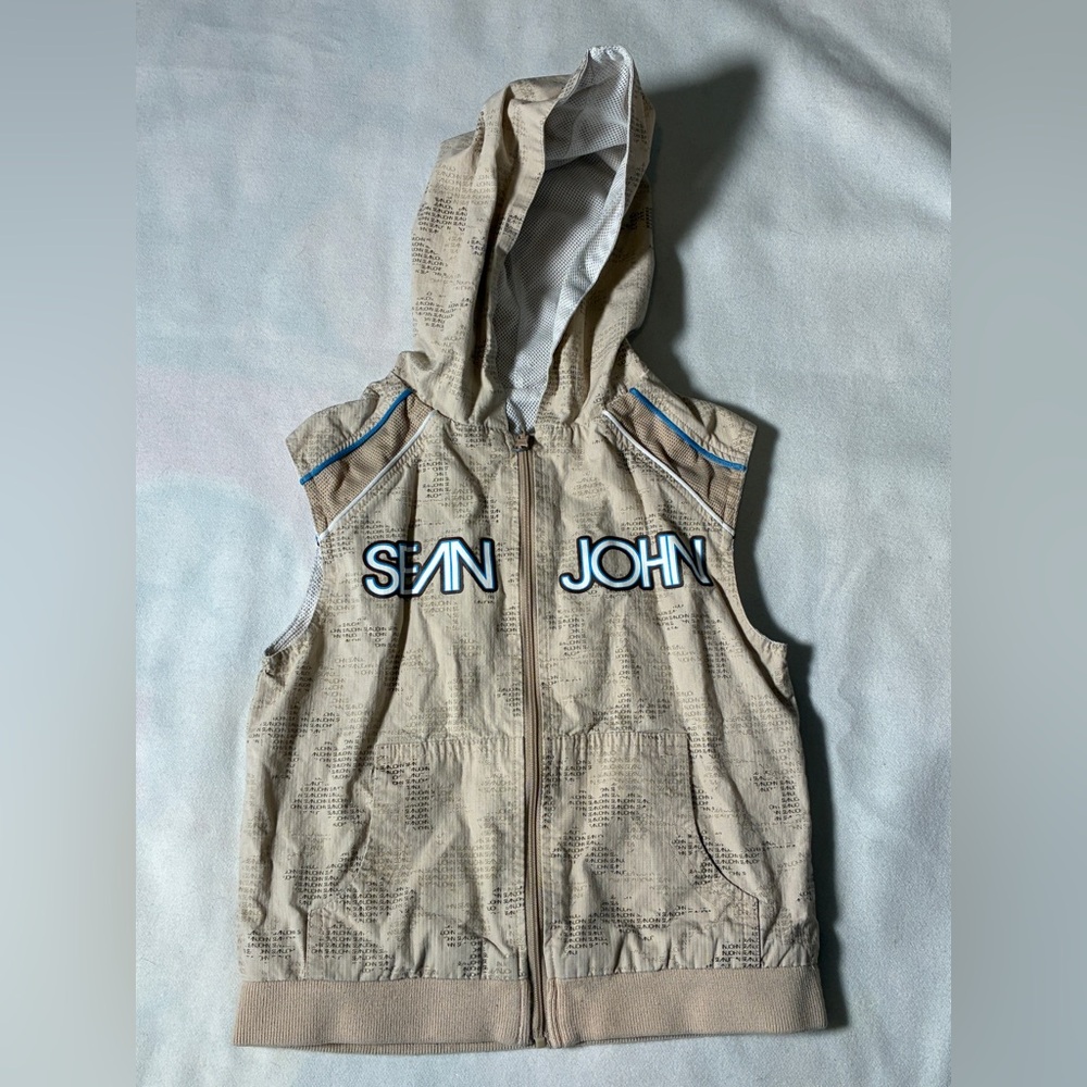 Sean John Reversible Sleeveless Hooded Vest